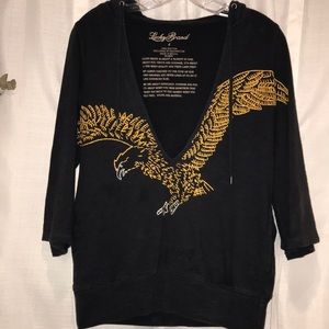 Lucky brand sweater with eagle embroidered